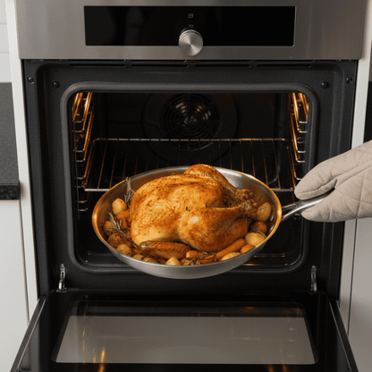Uncoated Stainless Steel Frying Pan — All Hob Types 6