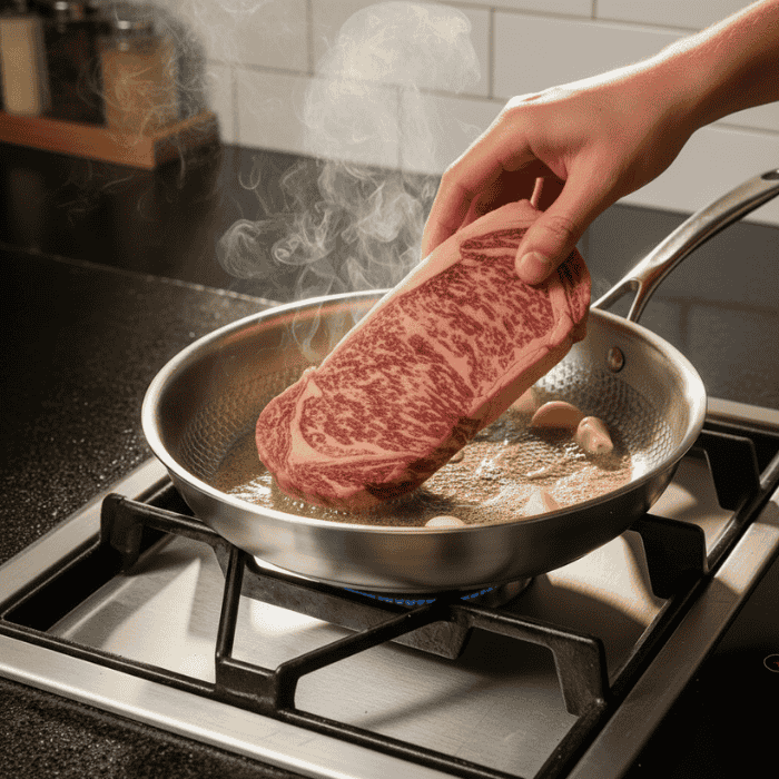 Uncoated Stainless Steel Frying Pan — All Hob Types 5