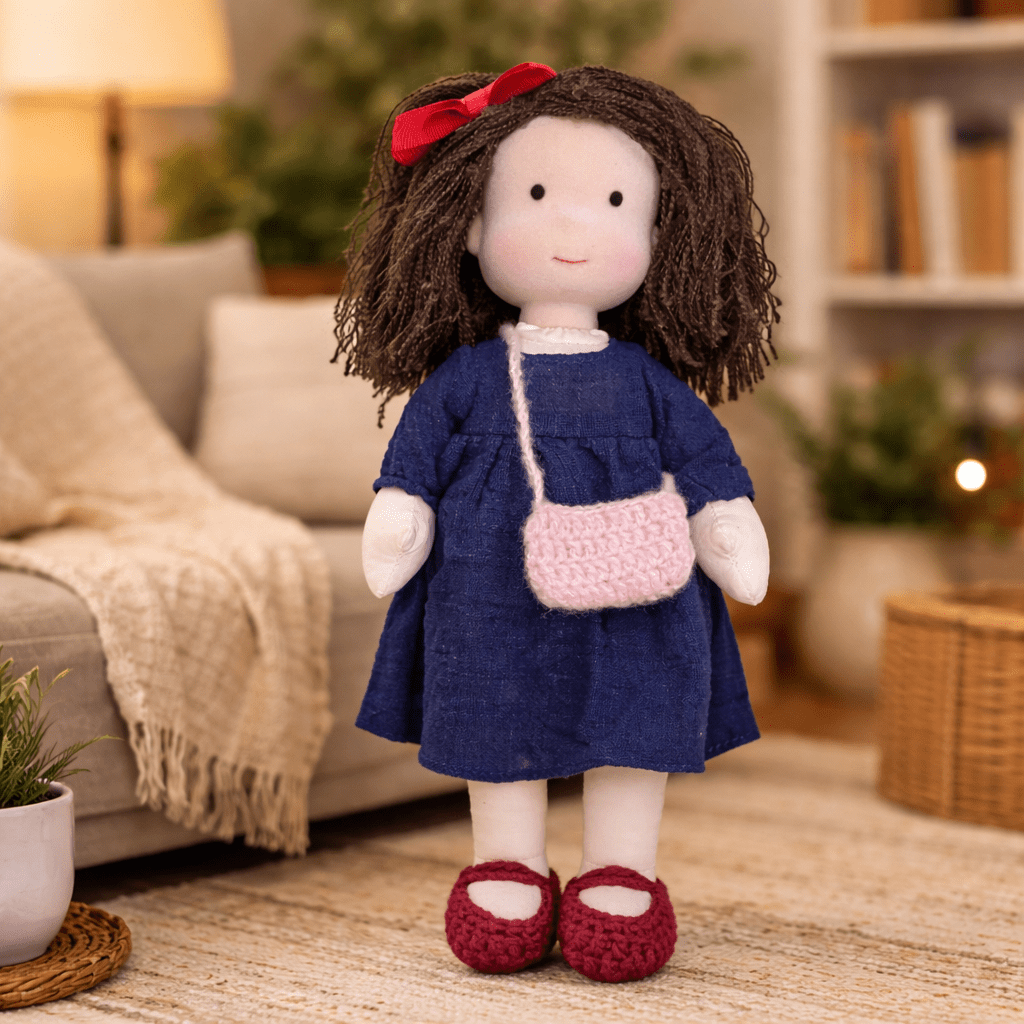 Handmade Waldorf Doll — Cotton & Plush Creative Play Toy 12