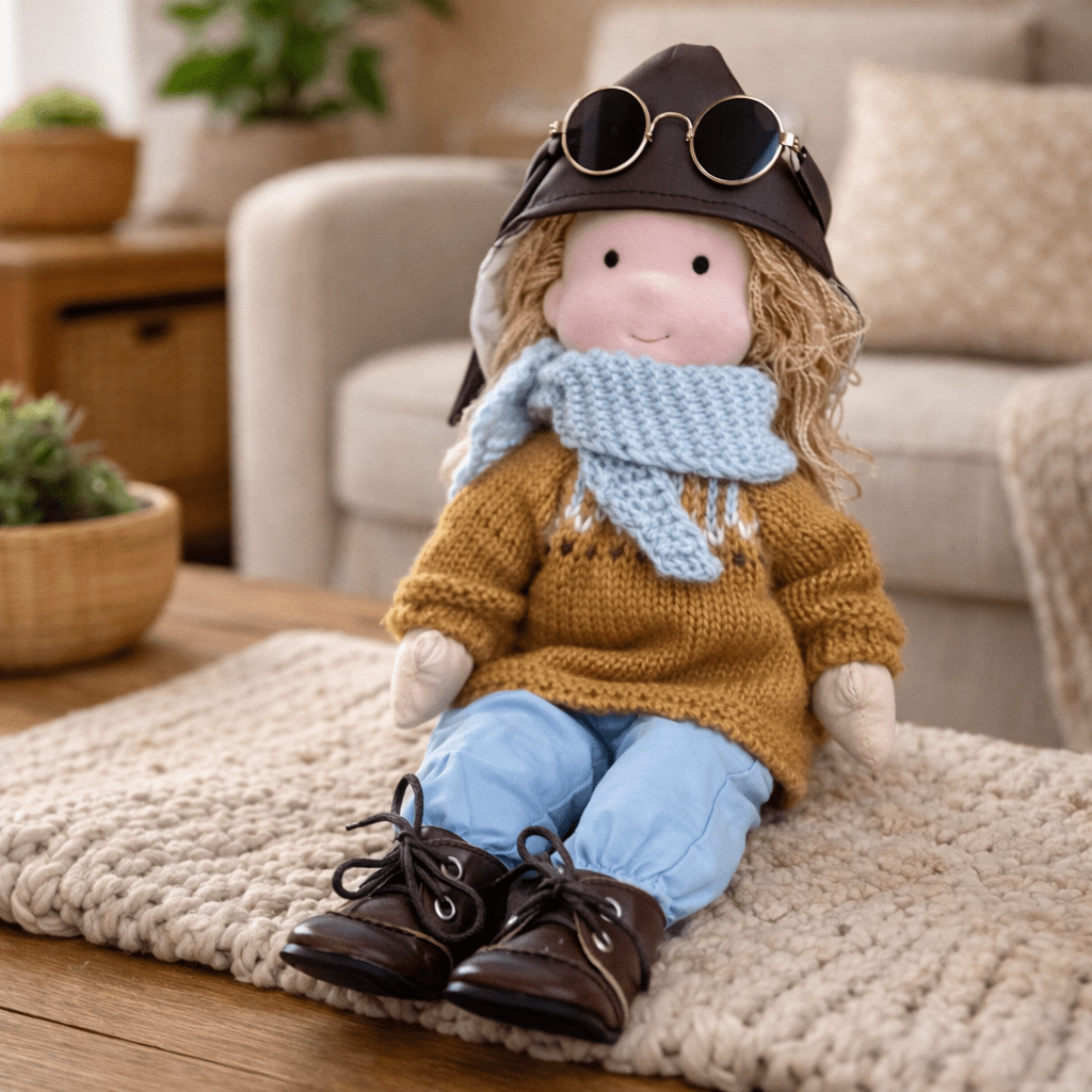 Handmade Waldorf Doll — Cotton & Plush Creative Play Toy 15