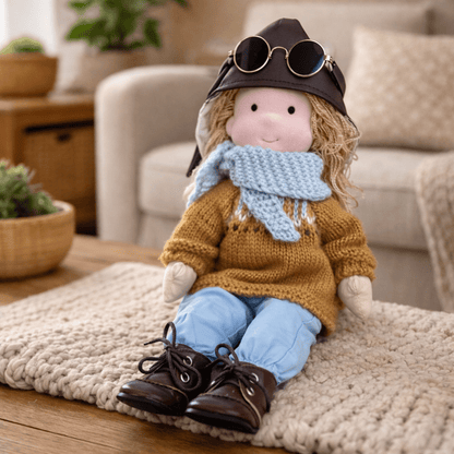Handmade Waldorf Doll — Cotton & Plush Creative Play Toy 15