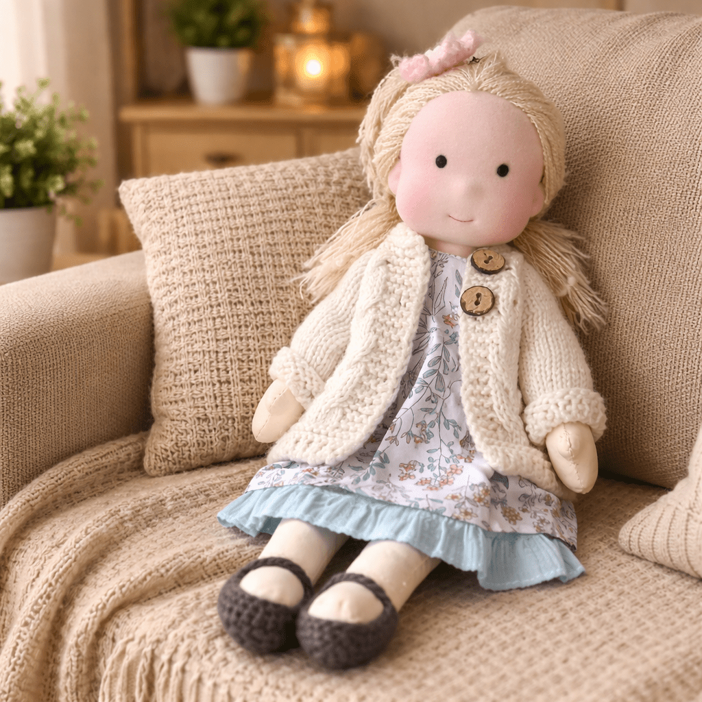 Handmade Waldorf Doll — Cotton & Plush Creative Play Toy 17