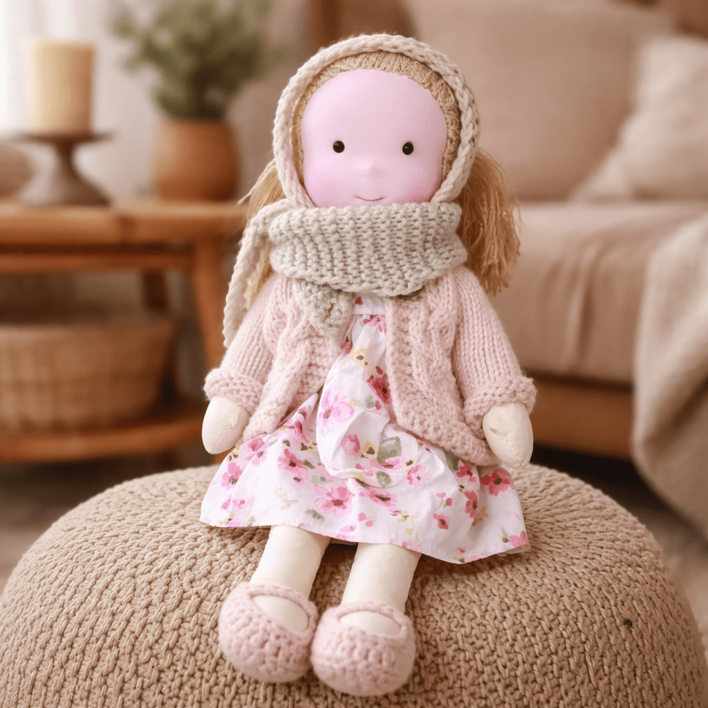 Handmade Waldorf Doll — Cotton & Plush Creative Play Toy 22