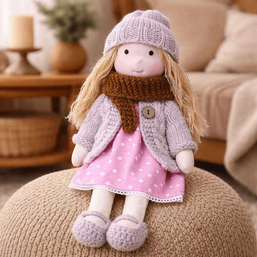 Handmade Waldorf Doll — Cotton & Plush Creative Play Toy 23