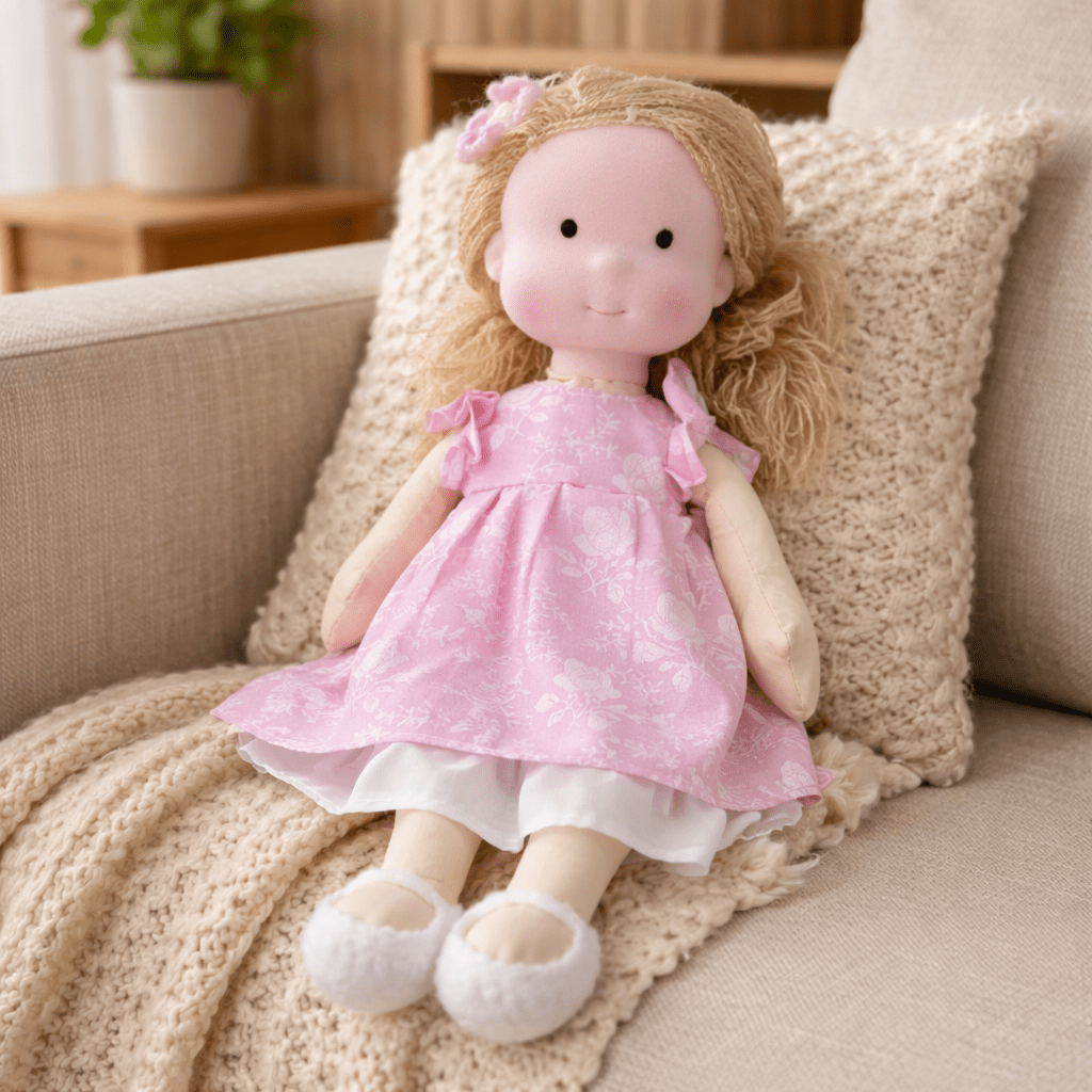 Handmade Waldorf Doll — Cotton & Plush Creative Play Toy 24