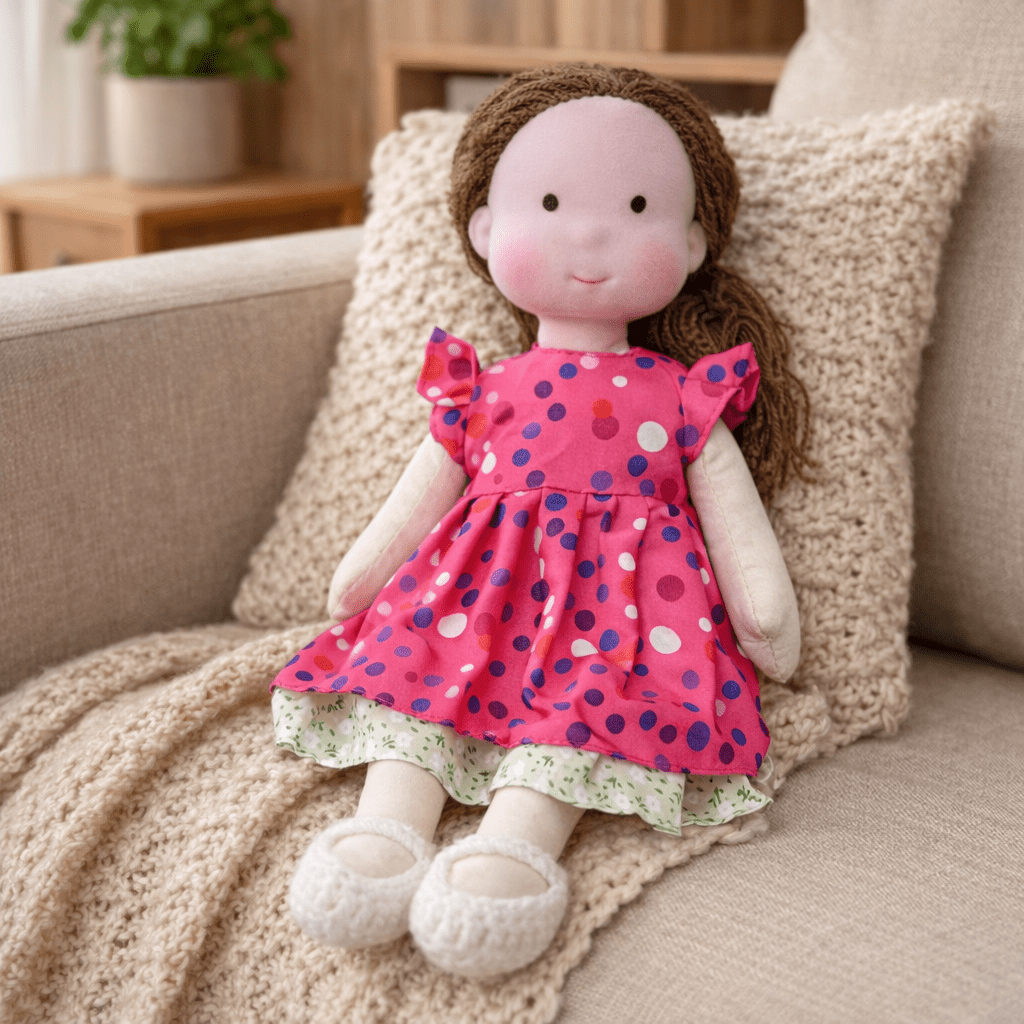 Handmade Waldorf Doll — Cotton & Plush Creative Play Toy 25