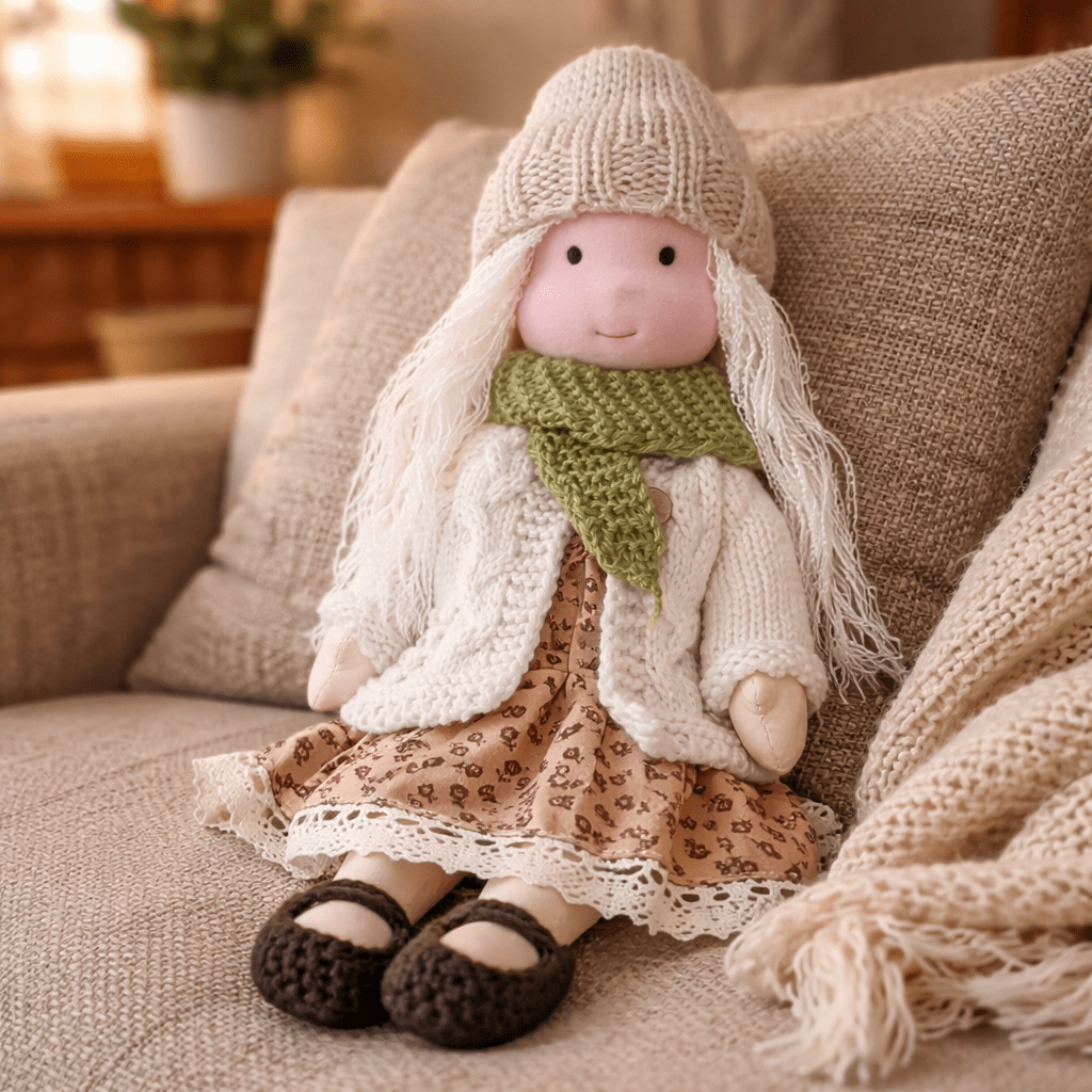 Handmade Waldorf Doll — Cotton & Plush Creative Play Toy 8