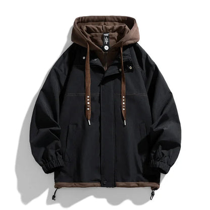 Layered Hooded Jacket for Men — Relaxed Fit Streetwear 6