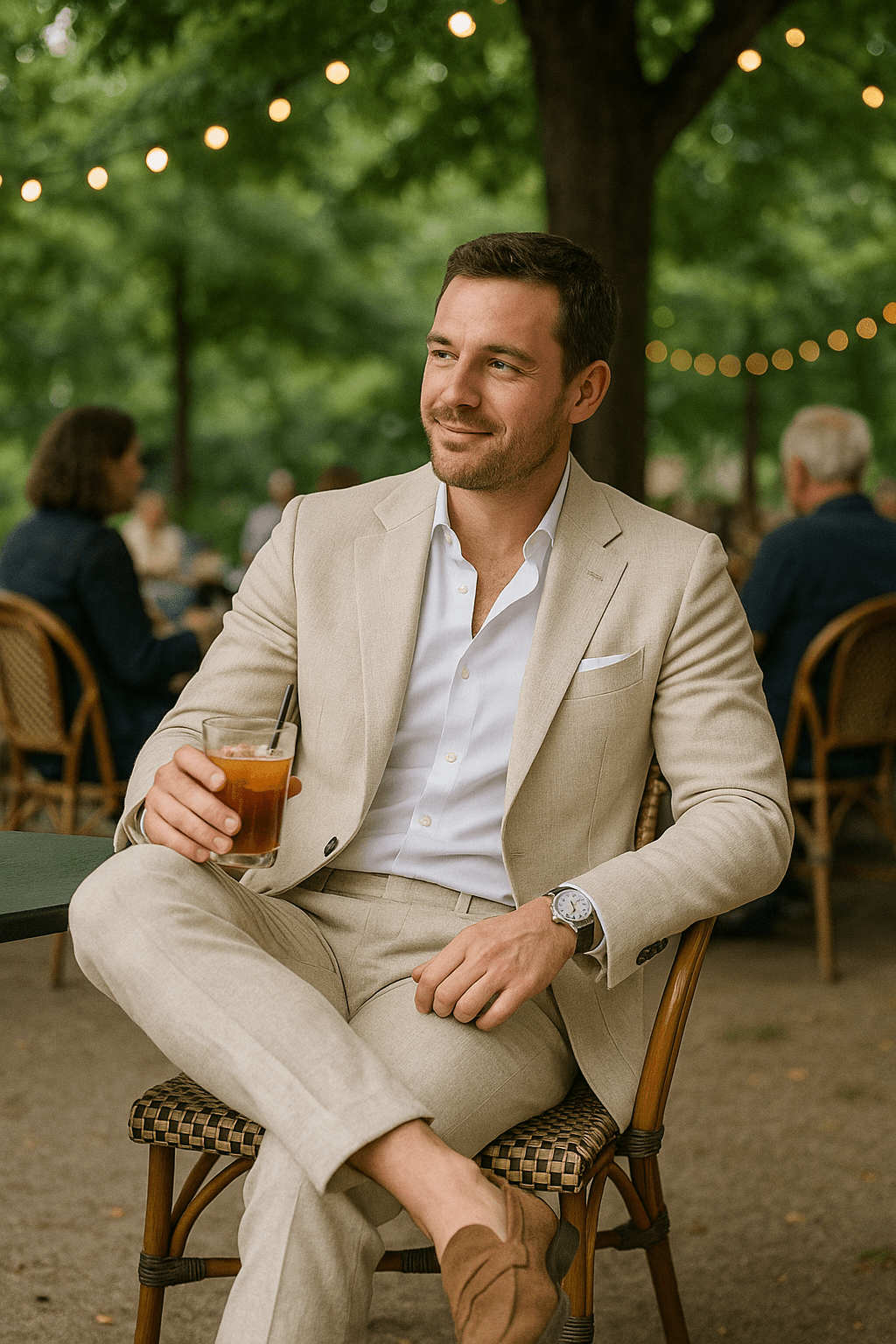 Men's Linen Two-Piece Suit — Slim Fit Breathable Set 3