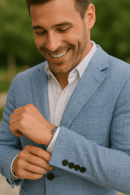 Men's Linen Two-Piece Suit — Slim Fit Breathable Set 4