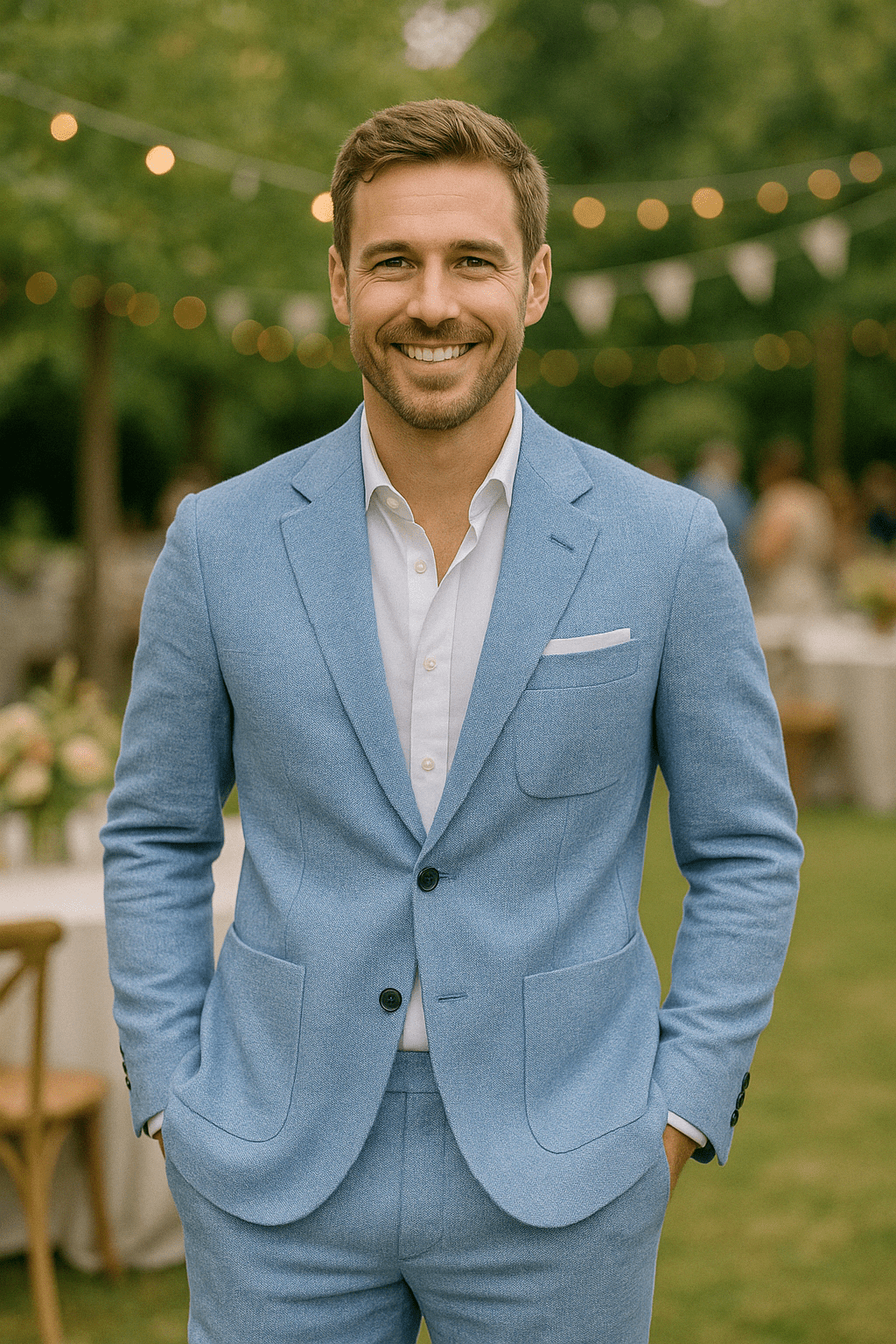 Men's Linen Two-Piece Suit — Slim Fit Breathable Set 5