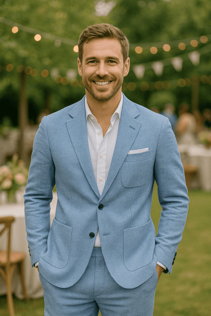 Men's Linen Two-Piece Suit — Slim Fit Breathable Set 5