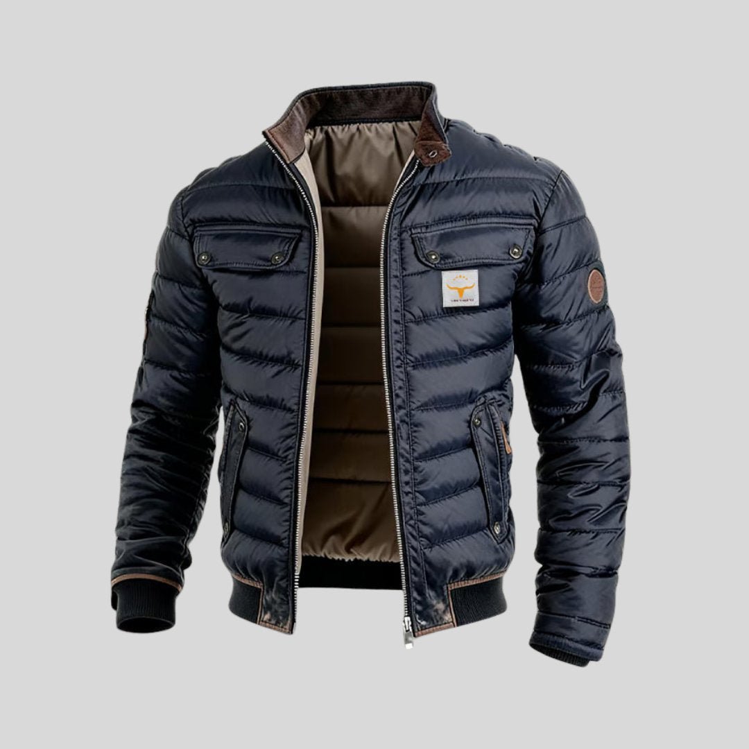 Men's Quilted Duck Down Puffer Jacket — Wind Resistant 2