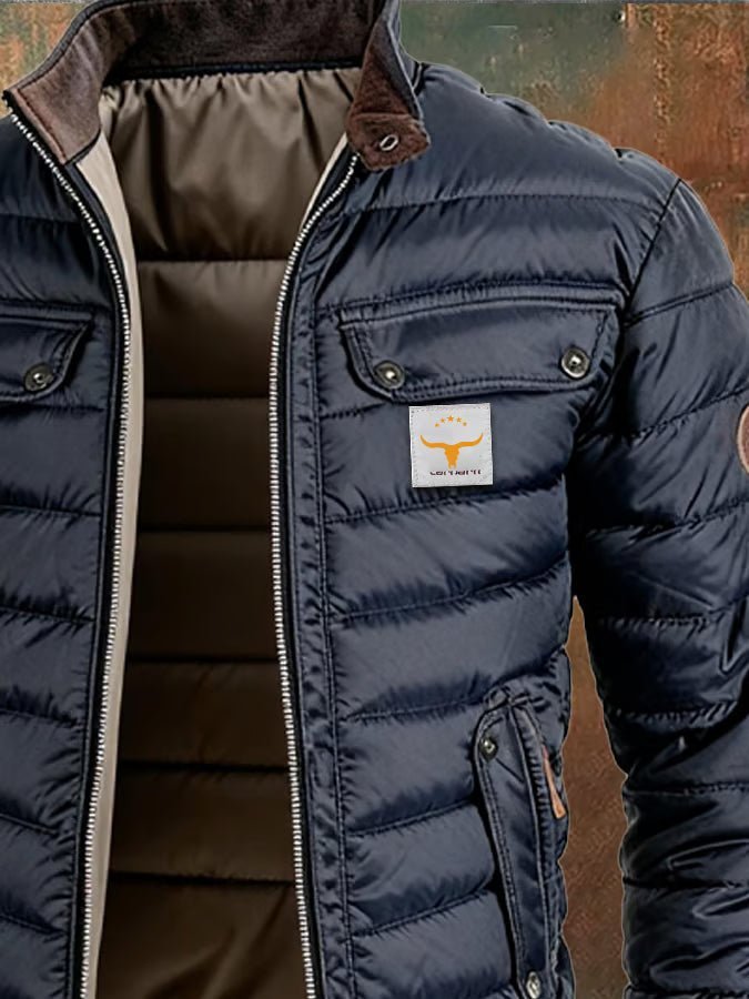 Men's Quilted Duck Down Puffer Jacket — Wind Resistant 4