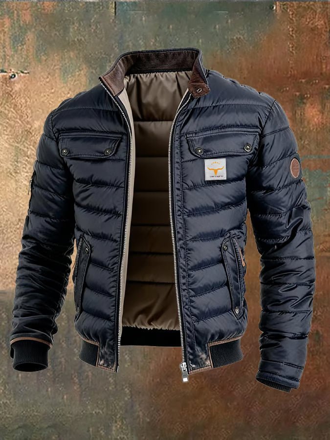 Men's Quilted Duck Down Puffer Jacket — Wind Resistant 5