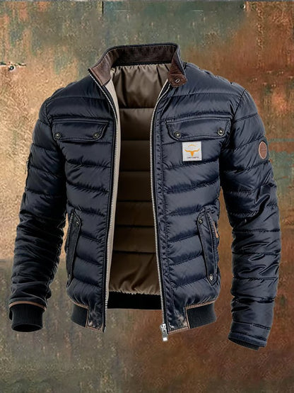 Men's Quilted Duck Down Puffer Jacket — Wind Resistant 5