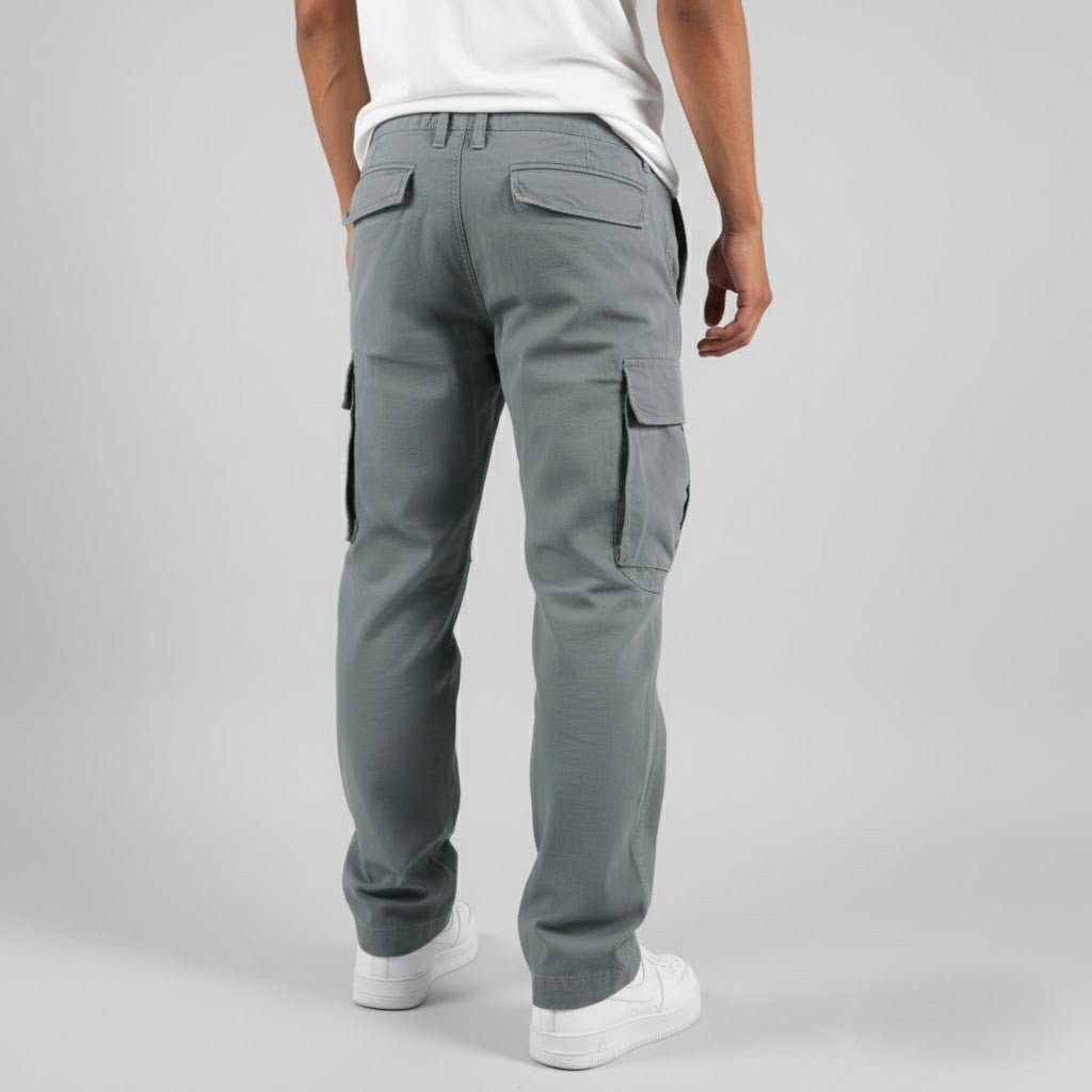 Men's Relaxed Fit Cargo Pants with Side Pockets 10