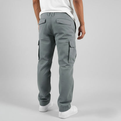 Men's Relaxed Fit Cargo Pants with Side Pockets 10