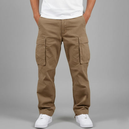 Men's Relaxed Fit Cargo Pants with Side Pockets 2
