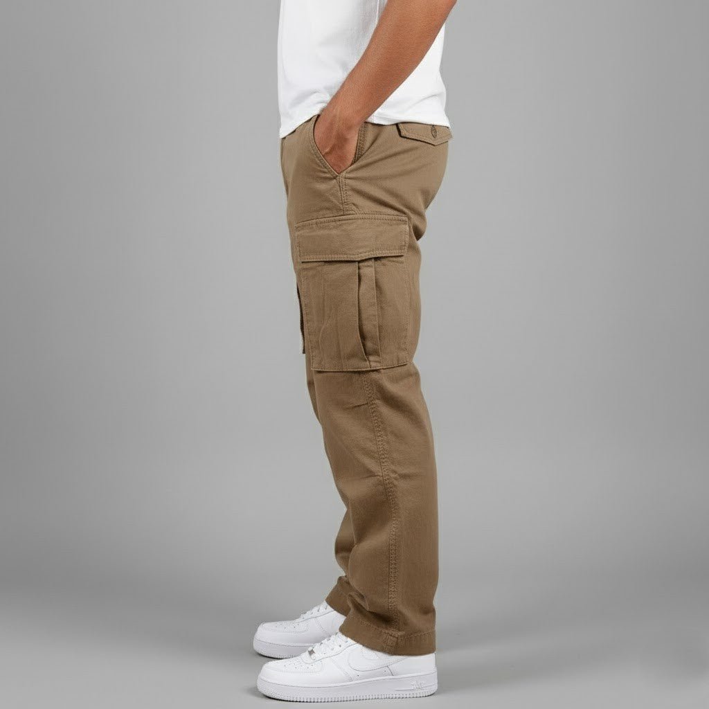 Men's Relaxed Fit Cargo Pants with Side Pockets 3