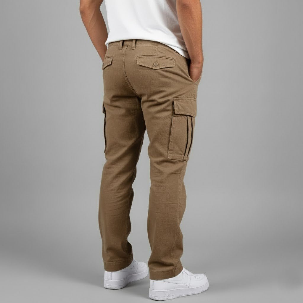Men's Relaxed Fit Cargo Pants with Side Pockets 4