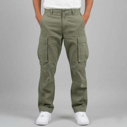 Men's Relaxed Fit Cargo Pants with Side Pockets 5