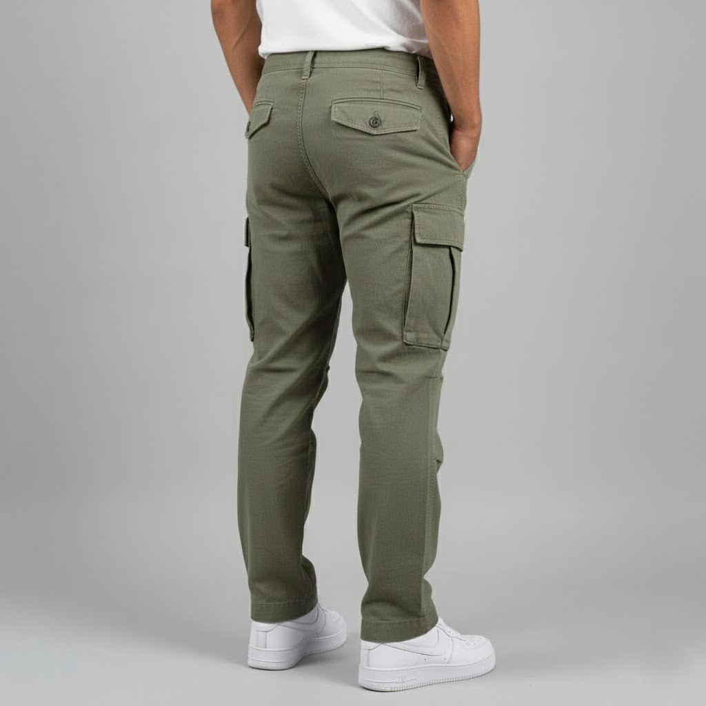 Men's Relaxed Fit Cargo Pants with Side Pockets 7