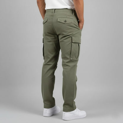 Men's Relaxed Fit Cargo Pants with Side Pockets 7