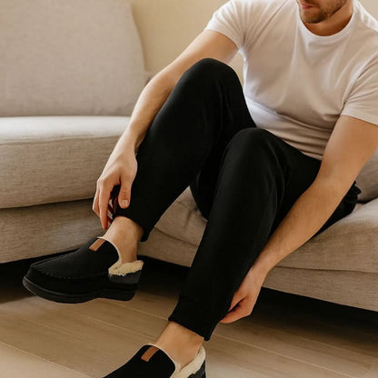 Men's Wool-Lined Slip-On Loafer — Warm Indoor House Shoe 3