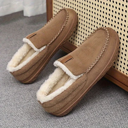 Men's Wool-Lined Slip-On Loafer — Warm Indoor House Shoe 4