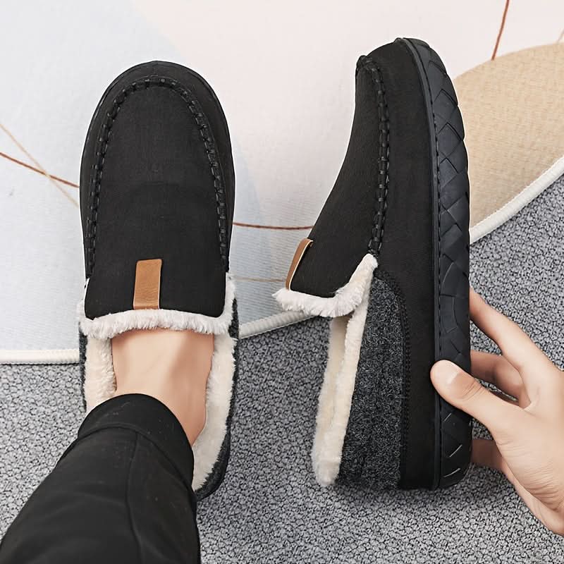 Men's Wool-Lined Slip-On Loafer — Warm Indoor House Shoe 5