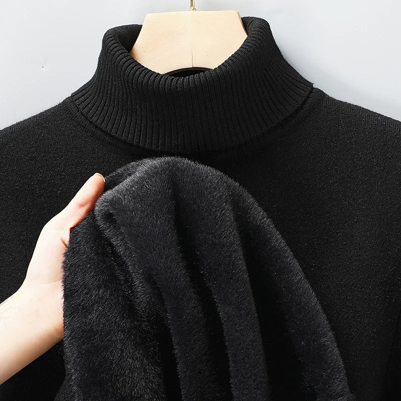 Merino Wool Turtleneck Sweater — Ribbed Collar & Soft Lining 10