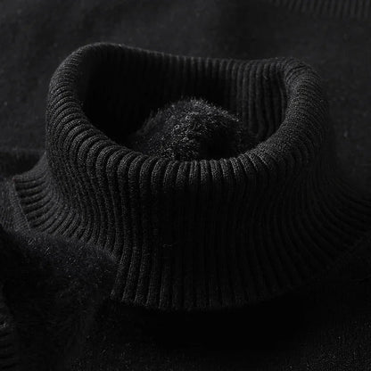 Merino Wool Turtleneck Sweater — Ribbed Collar & Soft Lining 11