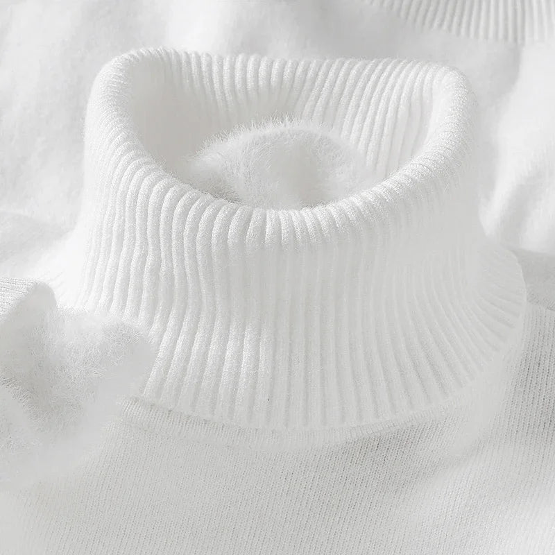 Merino Wool Turtleneck Sweater — Ribbed Collar & Soft Lining 4