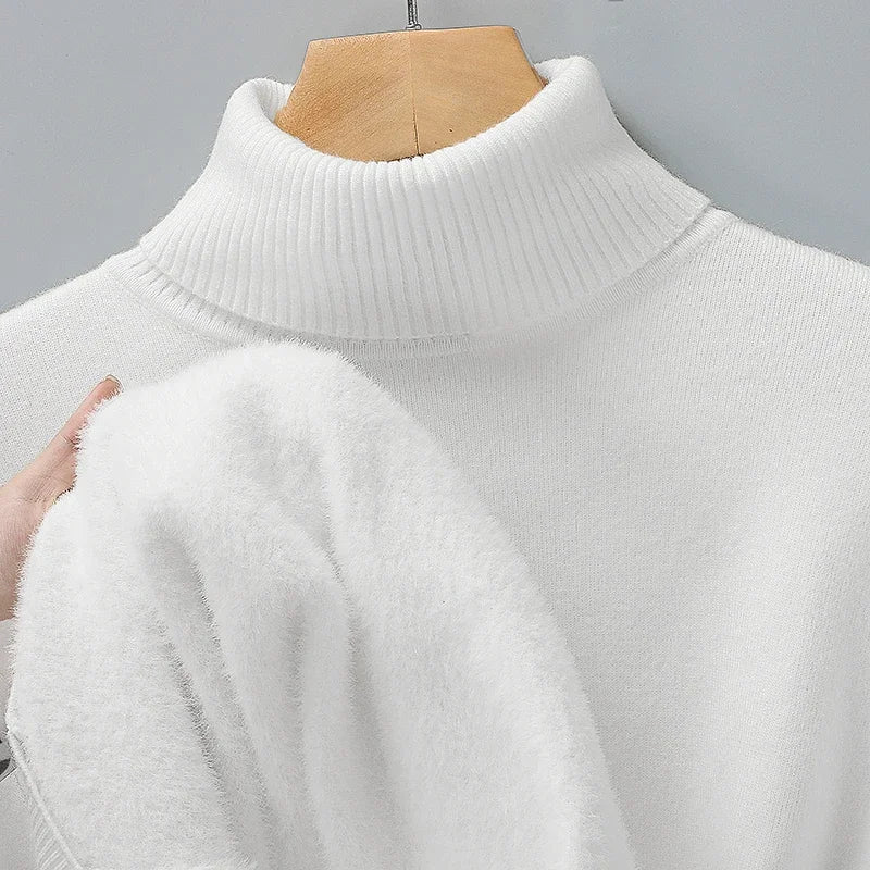 Merino Wool Turtleneck Sweater — Ribbed Collar & Soft Lining 5