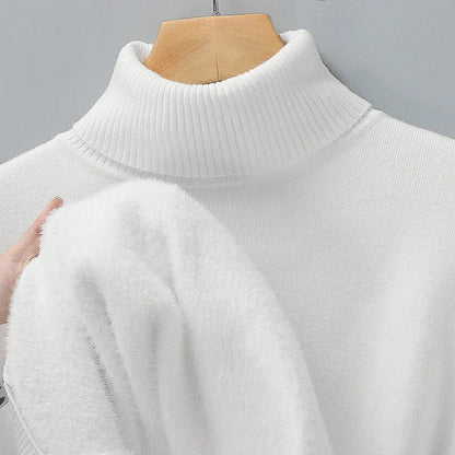 Merino Wool Turtleneck Sweater — Ribbed Collar & Soft Lining 5