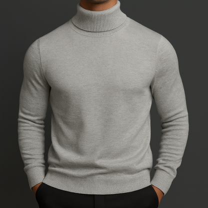 Merino Wool Turtleneck Sweater — Ribbed Collar & Soft Lining 6