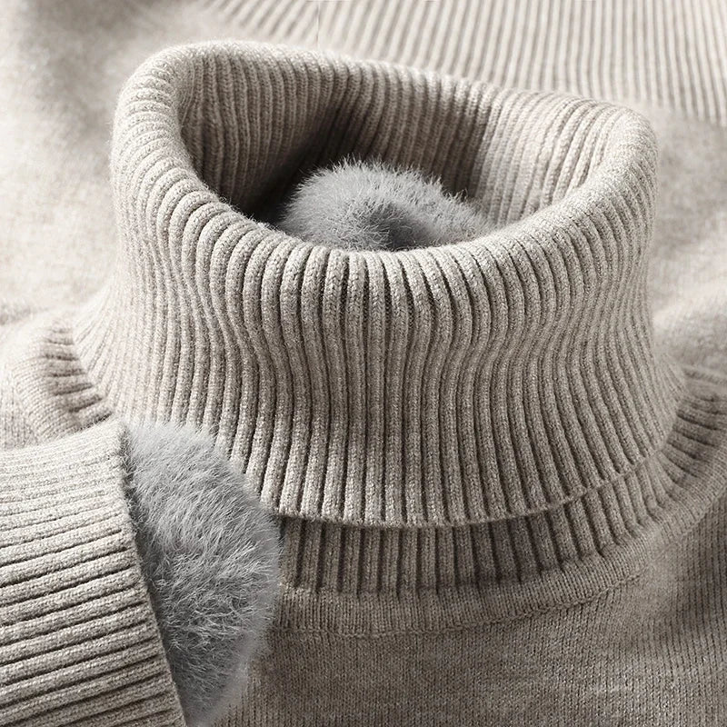 Merino Wool Turtleneck Sweater — Ribbed Collar & Soft Lining 7
