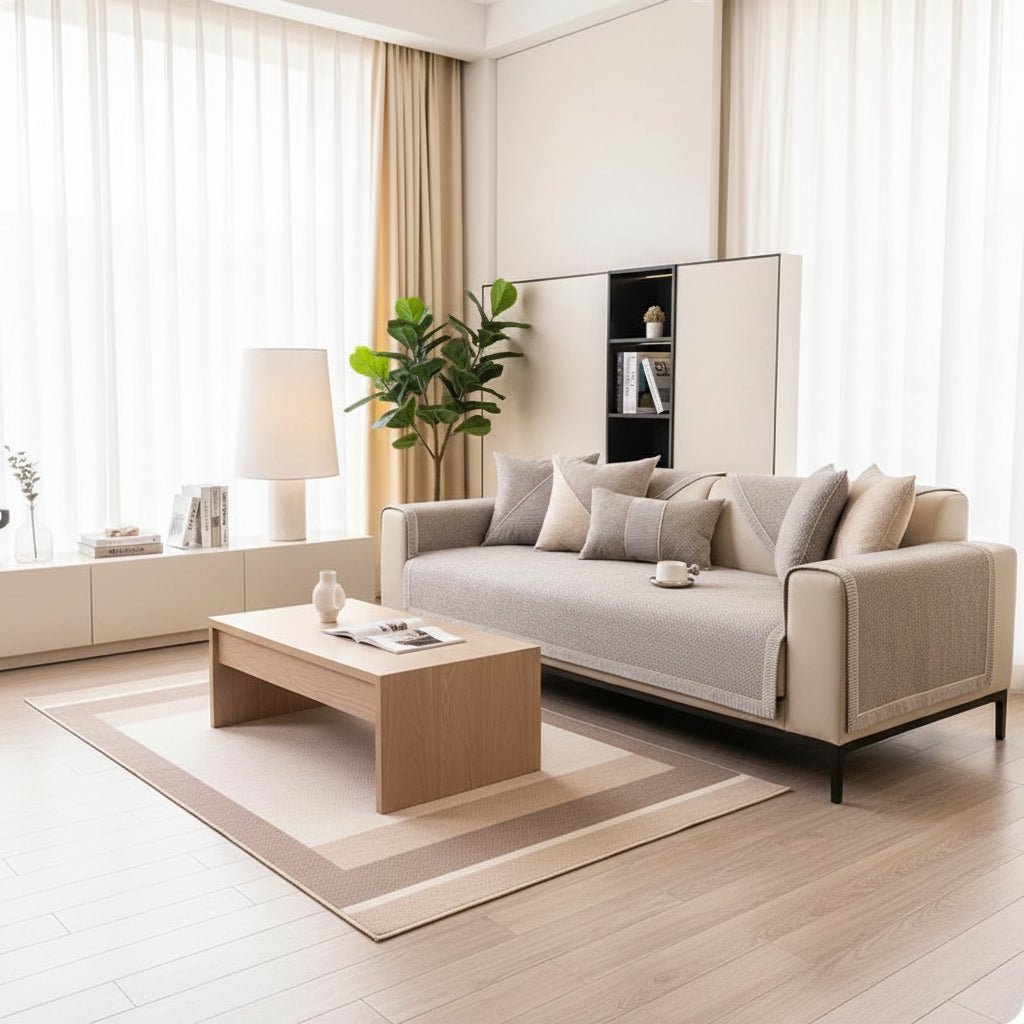 Non-Slip Cotton-Linen Sofa Cover — All-Season Protection 4