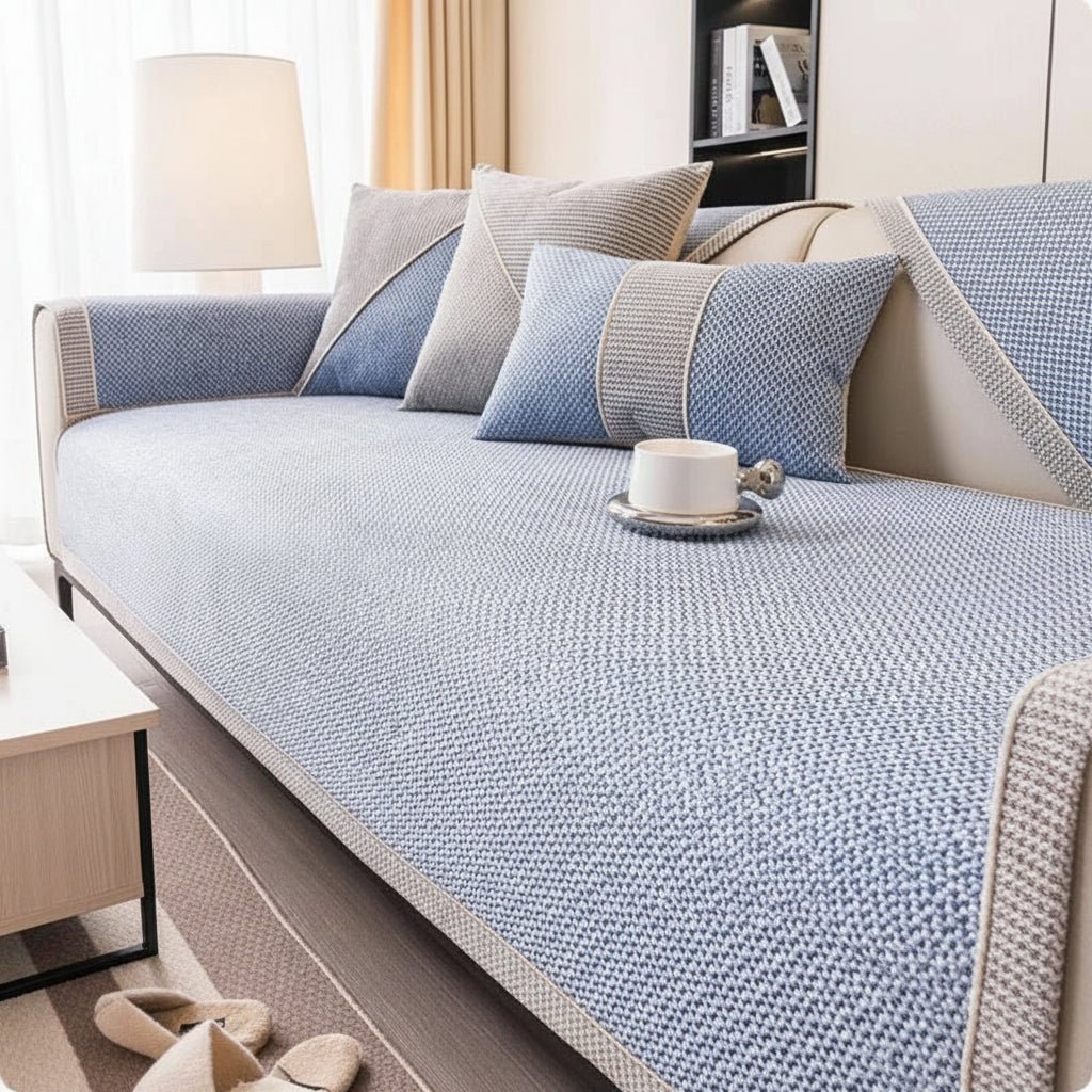 Non-Slip Cotton-Linen Sofa Cover — All-Season Protection 7