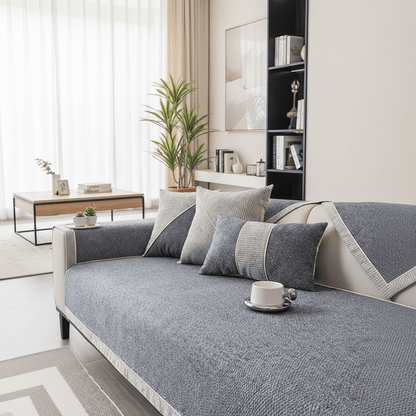Non-Slip Cotton-Linen Sofa Cover — All-Season Protection 8