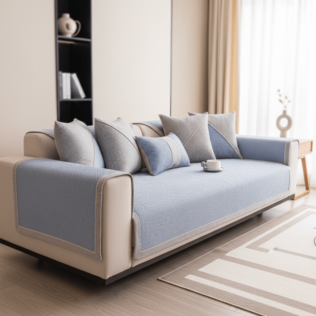 Non-Slip Cotton-Linen Sofa Cover — All-Season Protection 9