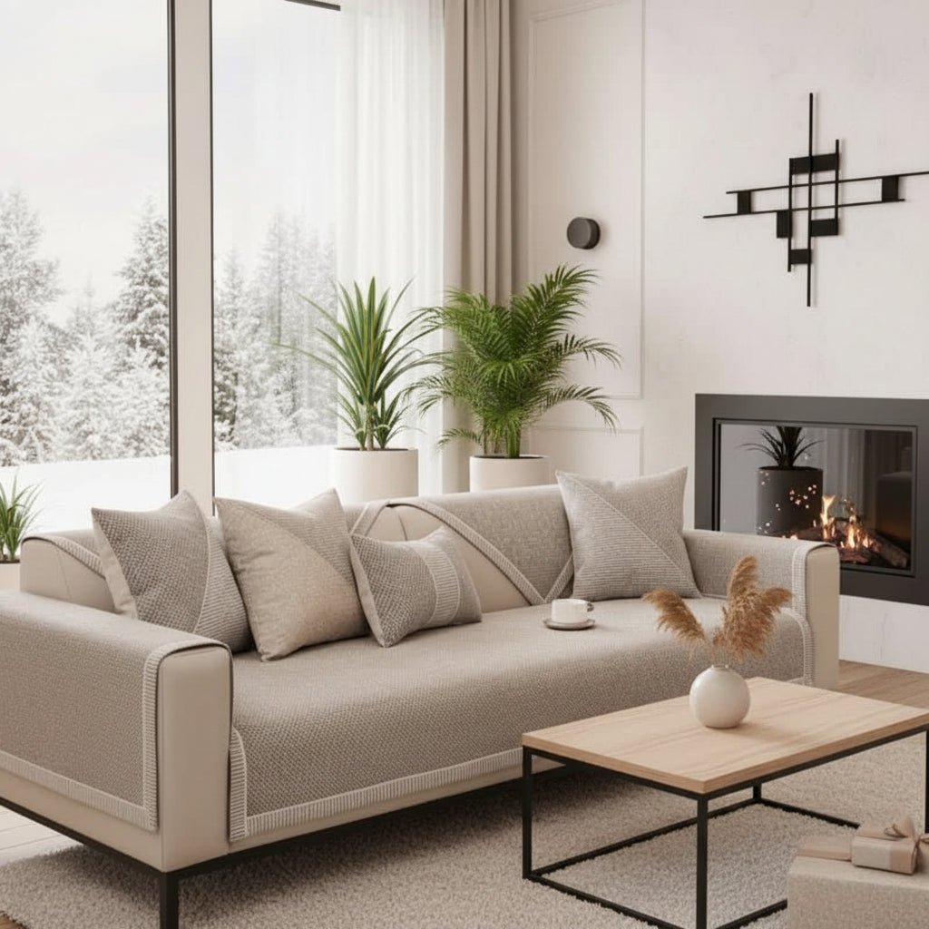 Non-Slip Cotton-Linen Sofa Cover — All-Season Protection 1