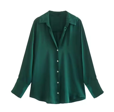 Oversized Elegance Blouse for Women — Relaxed Button-Up Shirt 1