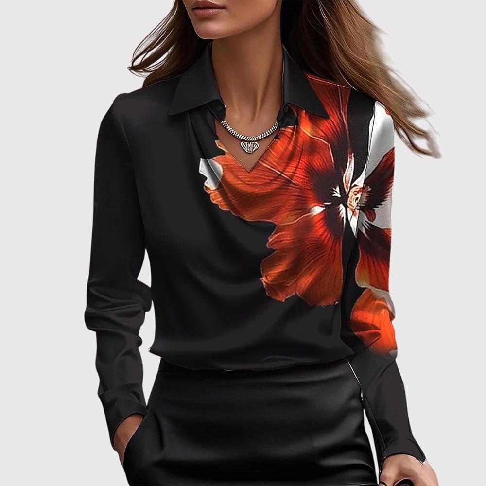 Pleated Neckline Satin Blouse — Flowing Fit XS to 3XL 6