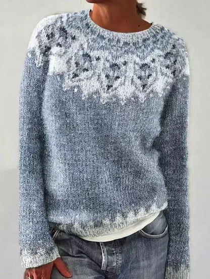 Retro Striped Knit Sweater — Women's Relaxed Boat Neck 7