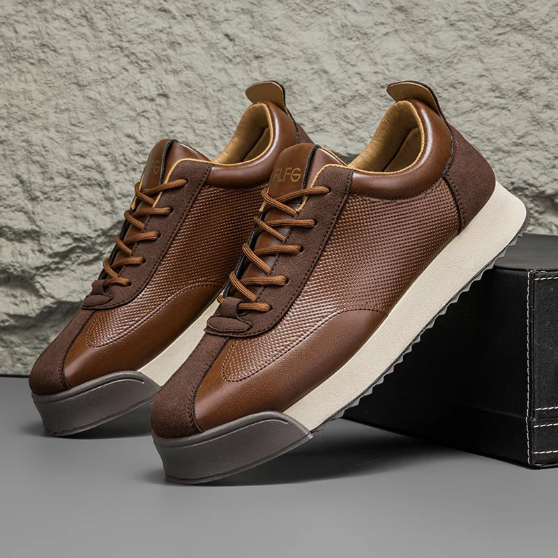 Savoni Leather Sneakers — Orthopedic Cushioned Sole 4