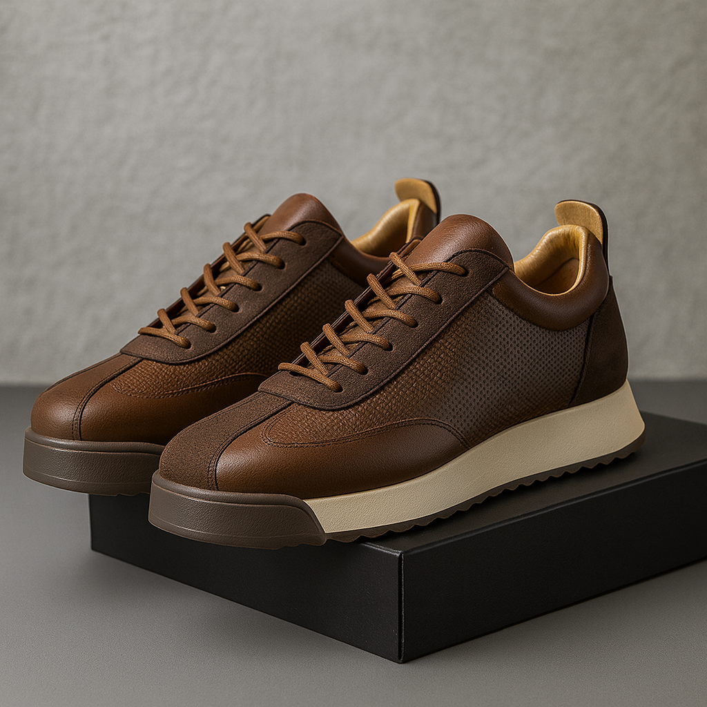 Savoni Leather Sneakers — Orthopedic Cushioned Sole 1