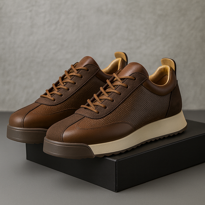 Savoni Leather Sneakers — Orthopedic Cushioned Sole 1