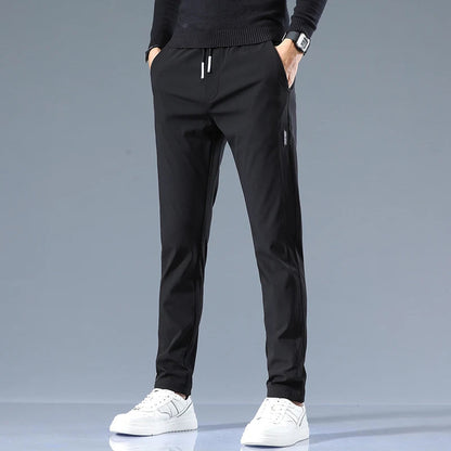 Savoni Slim Fit Cotton Pants — Clean Front Straight Leg 3